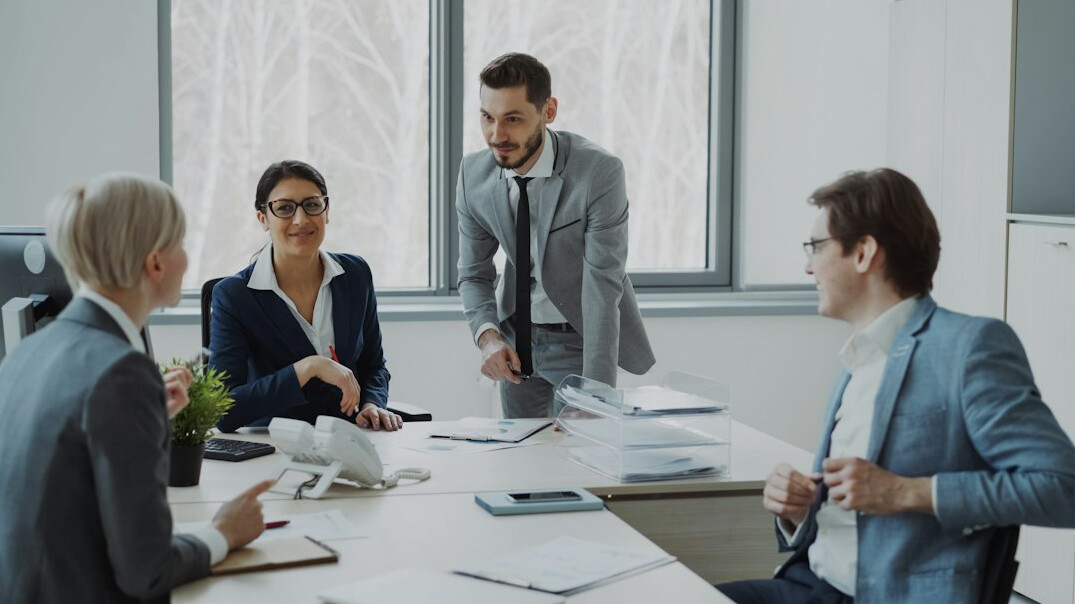 business team discussing strategy